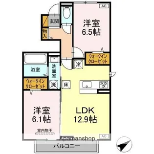 バニュルス Ⅵ【1階】の間取り