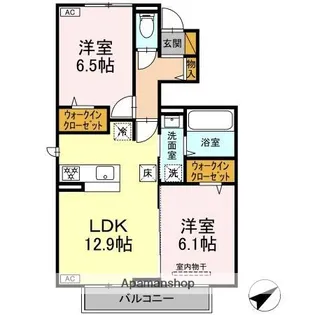 バニュルス Ⅵ【1階】の間取り