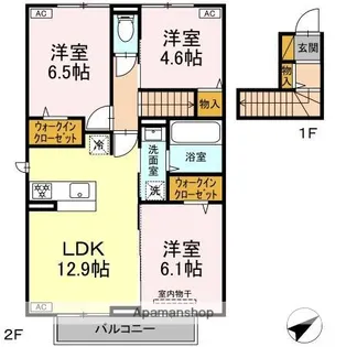 バニュルス Ⅵ【2階】の間取り