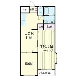 コーポ大堀【103号室】の間取り