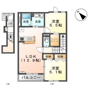 コスモス【2階】の間取り