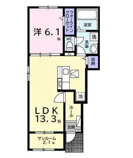 ソル・レヴェンテ【1階】の間取り
