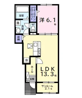 ソル・レヴェンテ【1階】の間取り