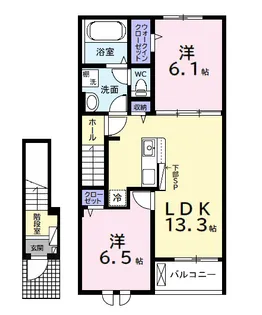 ウルルⅡ【2階】の間取り