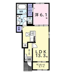 BON VOYAGE【1階】の間取り