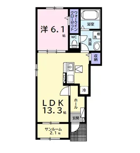 BON VOYAGE【1階】の間取り