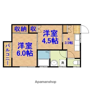 フラワーハイツ【3号室】の間取り