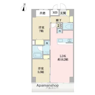 ソレイユ蘇我【11階】の間取り