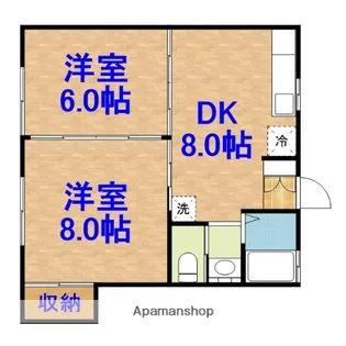 第3タウニィ宮崎【1階】の間取り