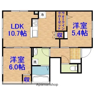 エルメゾンエイザ C棟【1階】の間取り