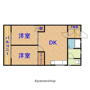 山口マンション【2階】の間取り