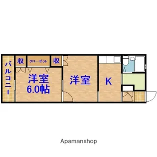 山口マンション【3階】の間取り