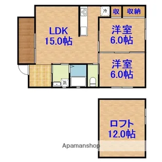 シャノワール12−8【1階】の間取り