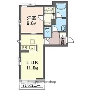 ヴェイル61【101号室】の間取り