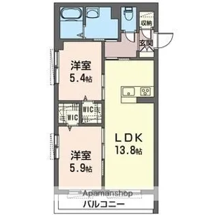 ヴェイル19【302号室】の間取り