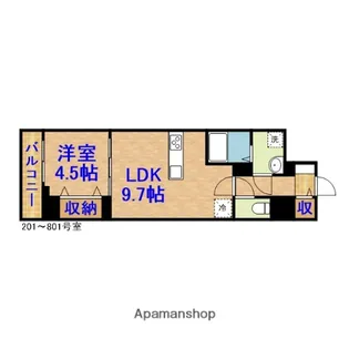 MADER(メーダー)【5階】の間取り