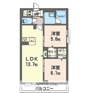 プロスフェア【101号室】の間取り
