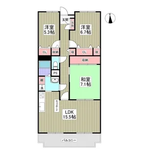 双葉八幡原コーポ【1階】の間取り