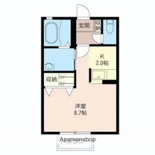 アプロード C【202号室】の間取り