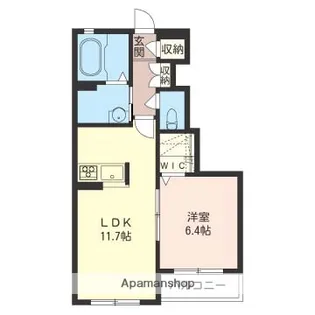 アセアードC【1階】の間取り