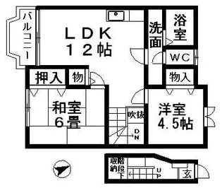 グリーンコートみずほC【2階】の間取り