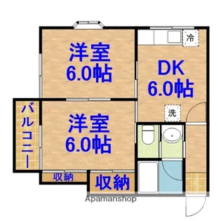 サンコーポ松ヶ丘【2階】の間取り