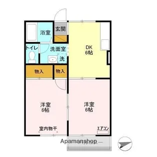 千葉県大網白里市ながた野1丁目【アパート】の間取り