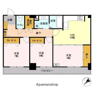 千葉県千葉市緑区おゆみ野3丁目【マンション】の間取り