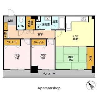 オーシャンビュー壱番館【7階】の間取り