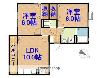 メイプルハウスA【3階】の間取り