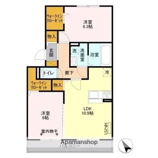 R.ザウバー【2階】の間取り