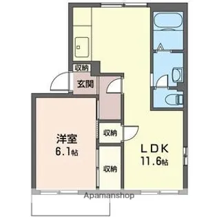 グレース東金Ⅰ号館【101号室】の間取り