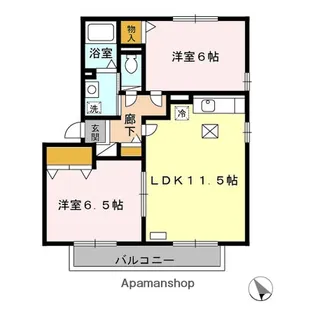 ファースト・エアフォルクⅡ【1階】の間取り