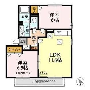 ファースト・エアフォルク Ⅱ【2階】の間取り