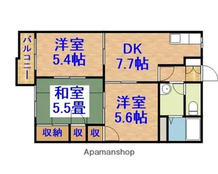 カサベルデ・宗Ⅱ【2階】の間取り