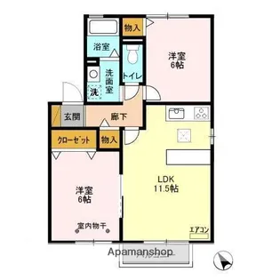 グリーンパーク A【1階】の間取り