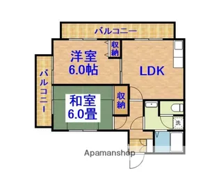 ルミエールみやこ野【401号室】の間取り