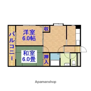 ルミエールみやこ野【2階】の間取り