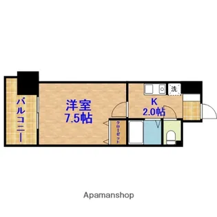 GRASS SQUARE 六番館【6階】の間取り