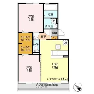 グランデュール55 B【1階】の間取り