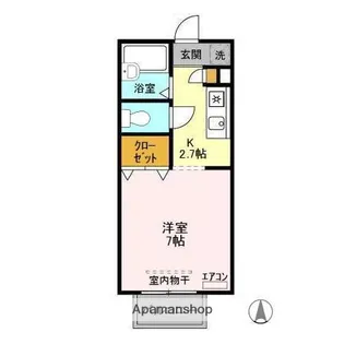 千葉県千葉市緑区おゆみ野1丁目【アパート】の間取り