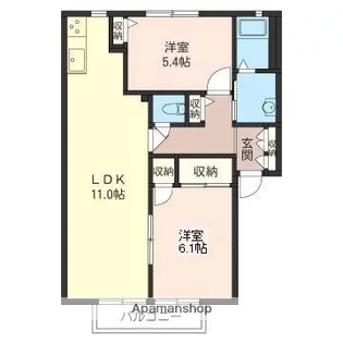 グランヒルズおゆみ野【2階】の間取り