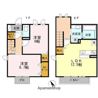 ハーモニー【1階】の間取り