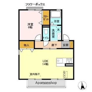 コーポ小倉 A【2階】の間取り