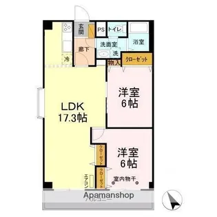 山善ビル【4階】の間取り