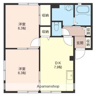 プランドールB【101号室】の間取り