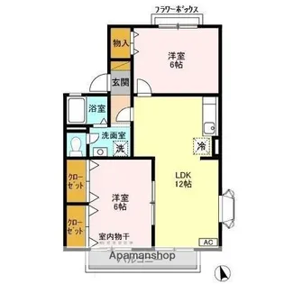 千葉県千葉市緑区おゆみ野有吉【アパート】の間取り