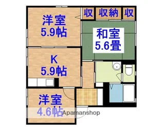 アーバンイーストC棟【102号室】の間取り