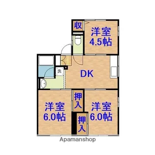 ラ・メゾンⅢ【101号室】の間取り