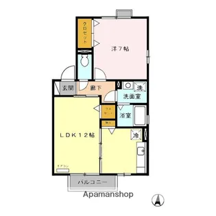 千葉県千葉市中央区大巌寺町【アパート】の間取り